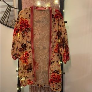 Velvet Floral Kimono